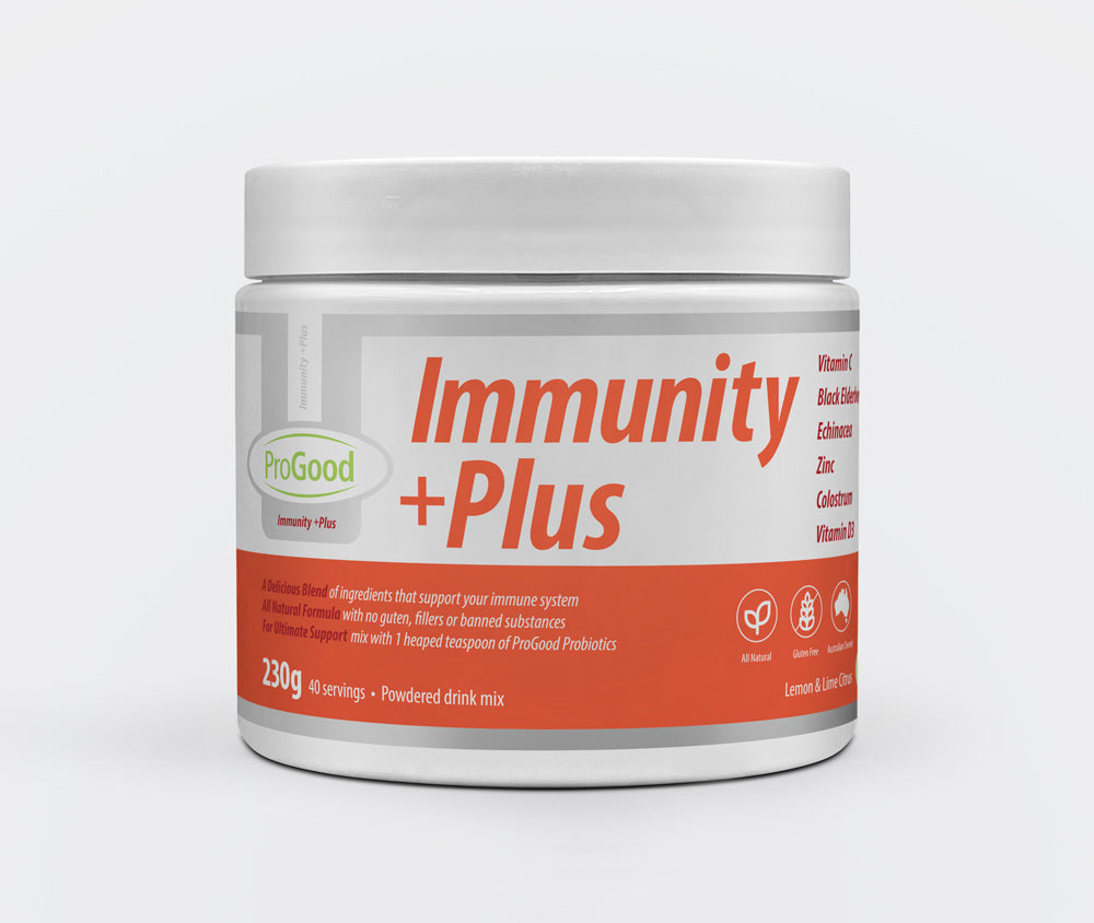 ProGood Immunity Plus lemonade flavour with vitamin C, D3, zinc, elderberry & echinacea
